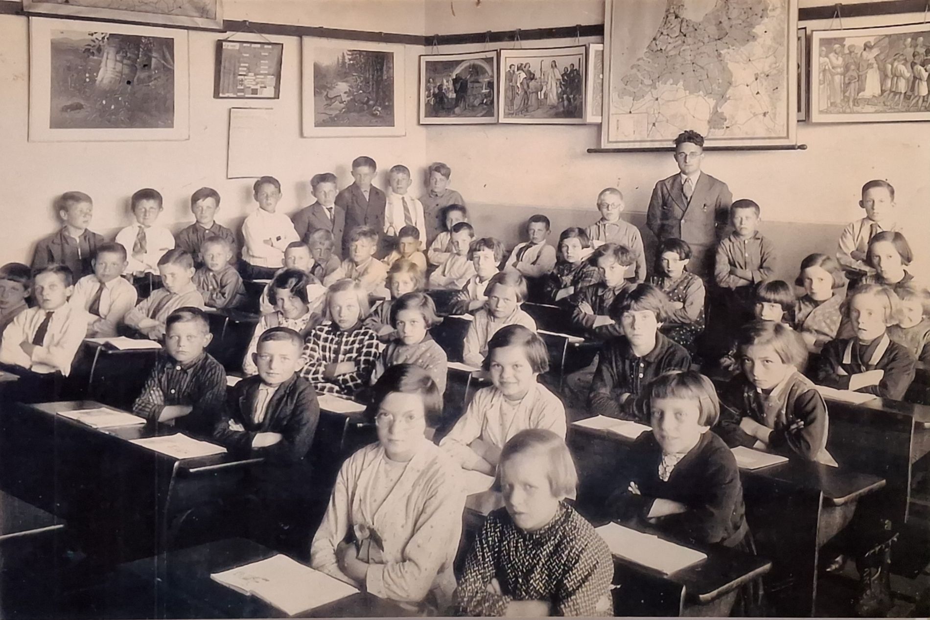 schoolklas in de beerzen