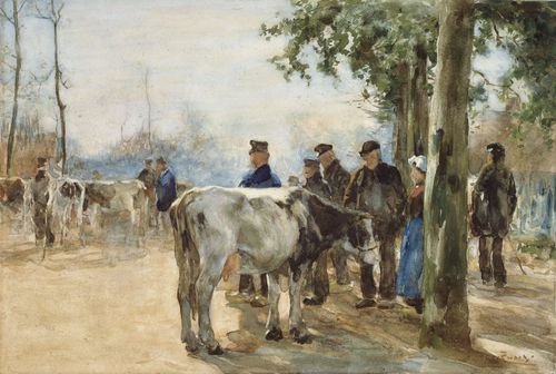 Schilderij Markthandel Purmerend