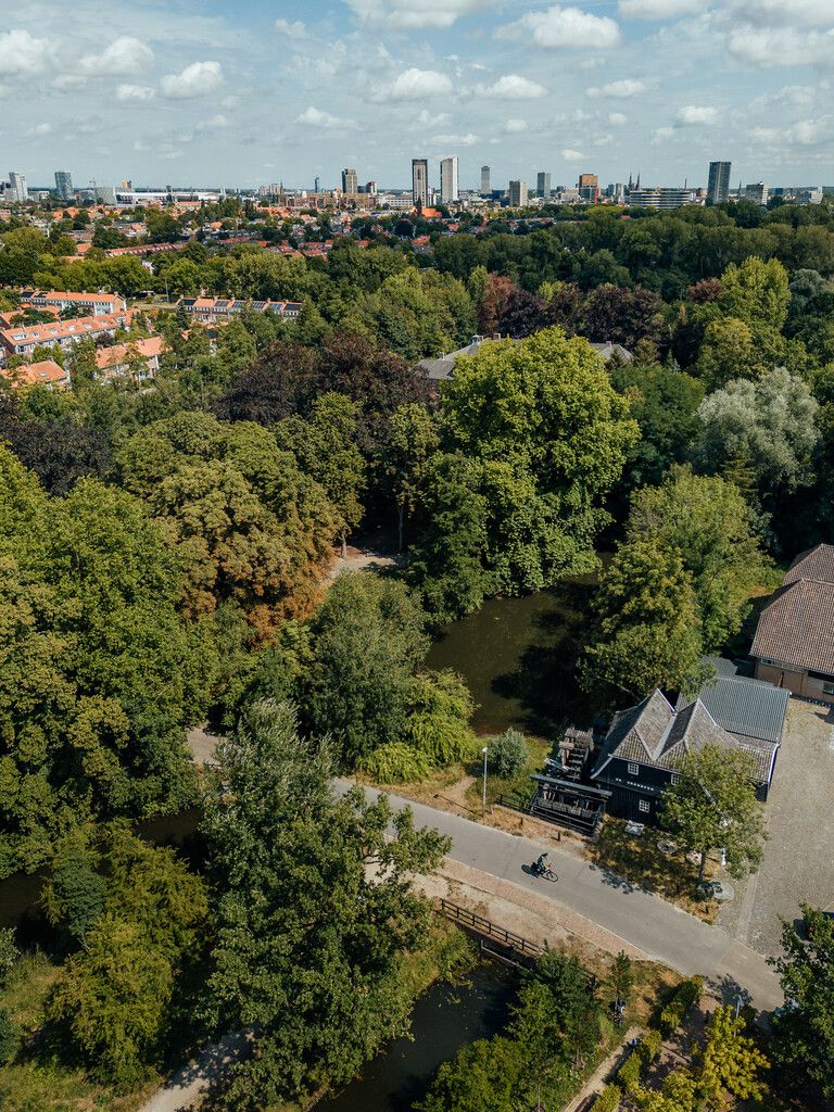 Drone beeld van de Genneper Watermolen