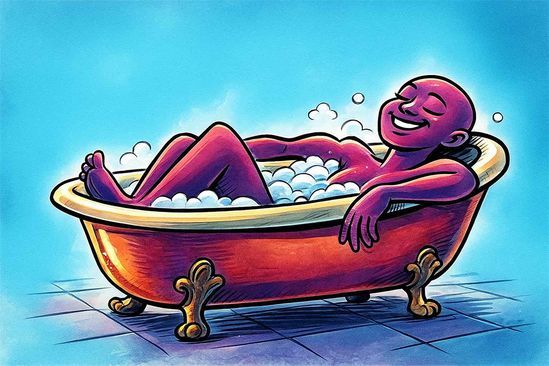 Een warm bad op Blue Monday