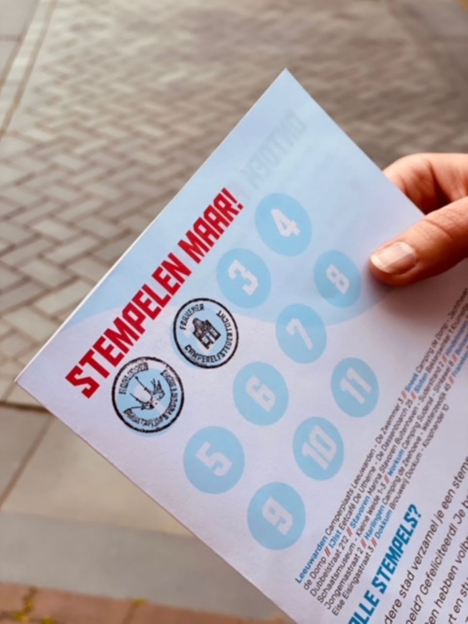 stempelkaart camperelfstedentocht