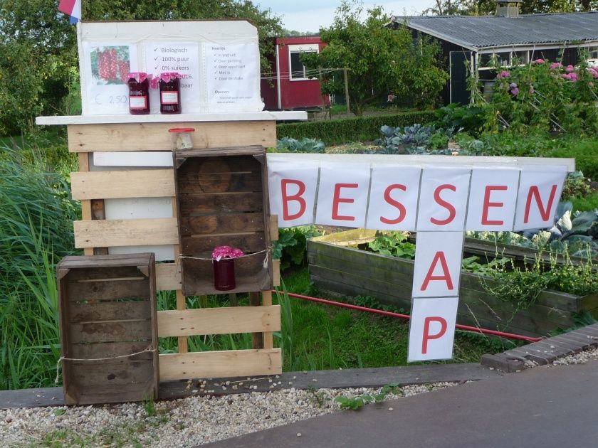 Bessen(-sap) te koop langs de bourgondische route