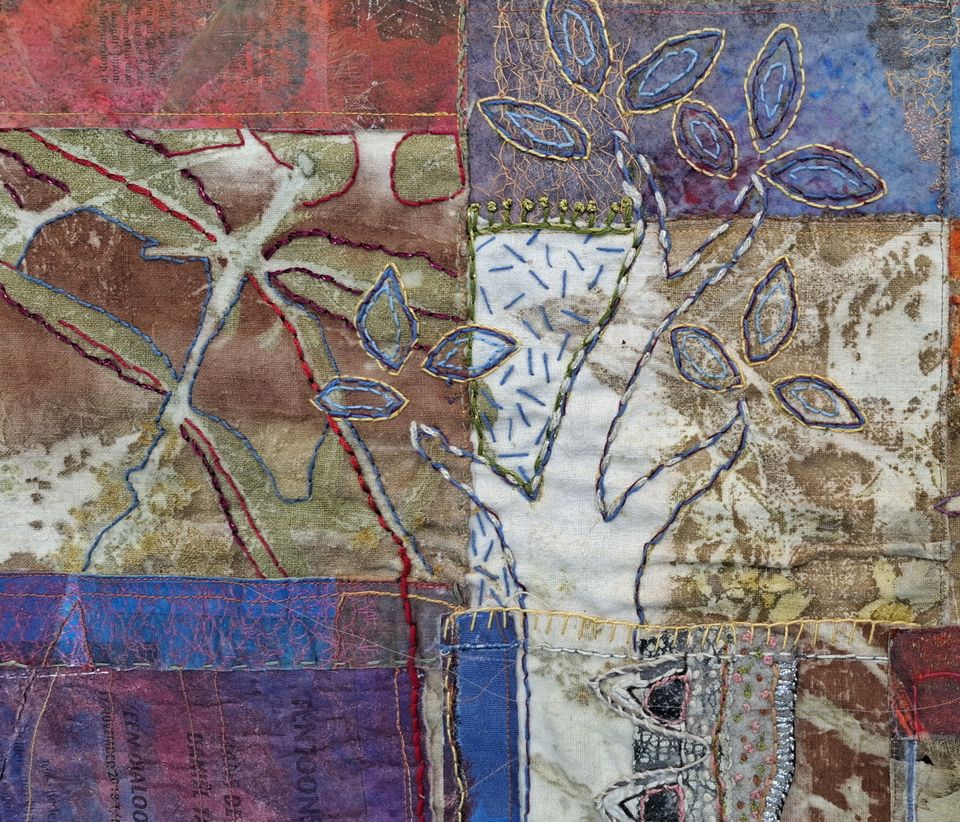 Textielkunst Margriet van Dam - Spiegel