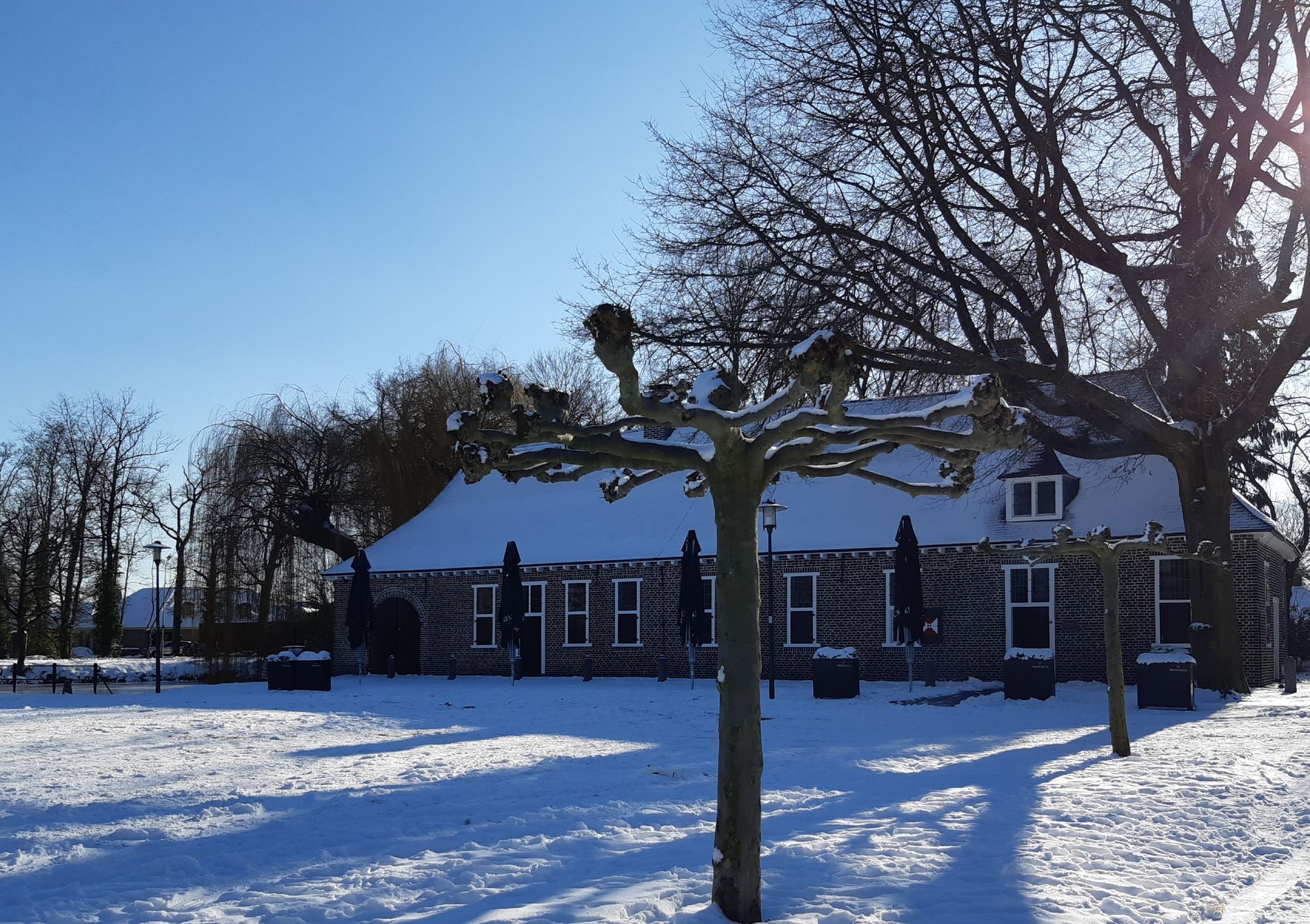 Restaurant Dinghuis in de winter