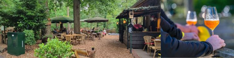 Foto van een van de cafés die je tegenkomt tijdens de Biertrail in de Oisterwijkse bossen