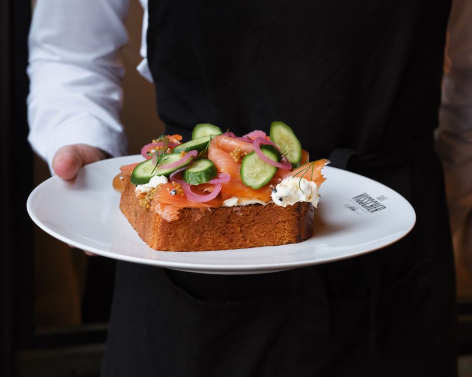 Gerecht op een bord Café Visscher in Leiden