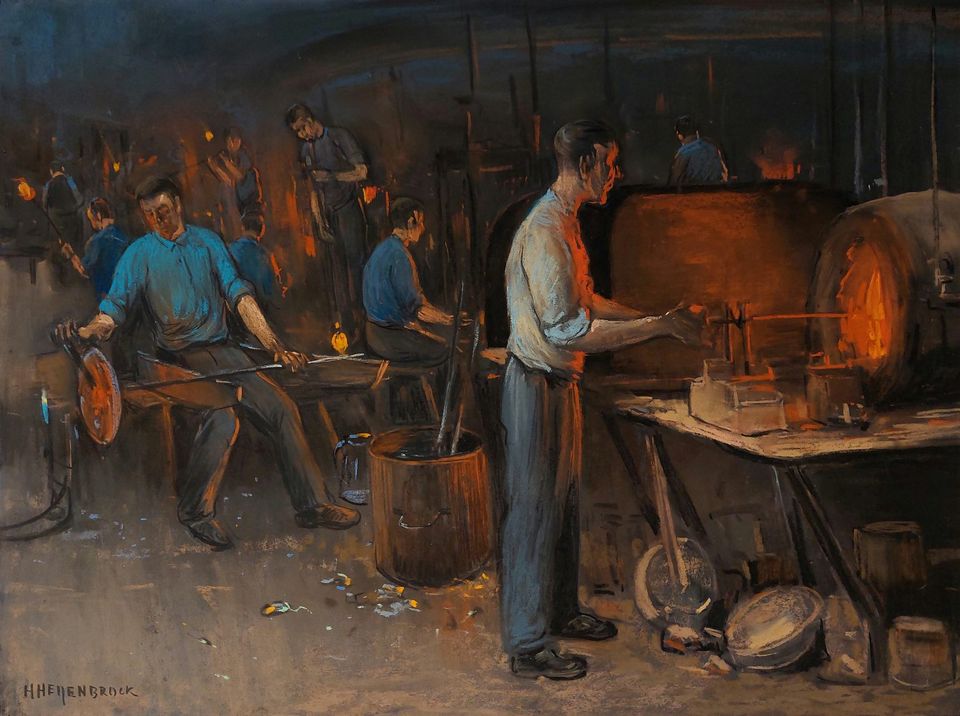Herman Heijenbrock - Glasblazer aan de oven