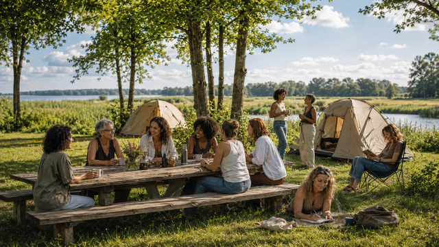 Wilde Rust | Maison de Toile Weekend is een kleinschalig kampeerweekend voor open minded vrouwen die houden van buitenlucht, kampvuur en ontmoeting.  Je komt met je eigen tent en kampeerspullen én voor ontmoeting met gelijkgestemden.