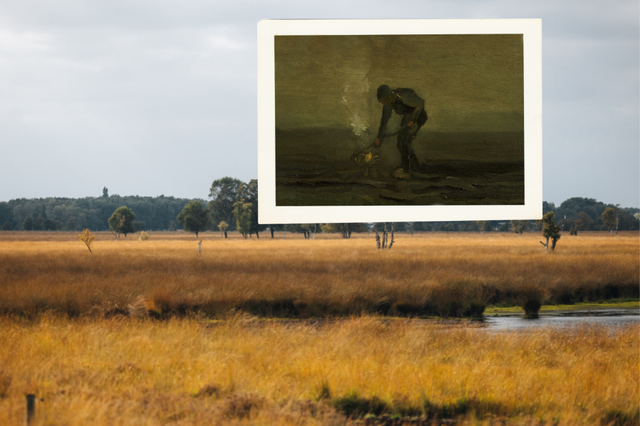 Een schilderij van Vincent van Gogh in het Bargerveen