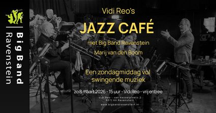 Poster van de Jazz cafe van de BigBand in Ravenstein in Vidi Reo