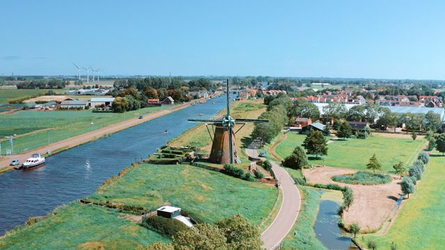 Luchtfoto Googermolen in Oude Wetering
