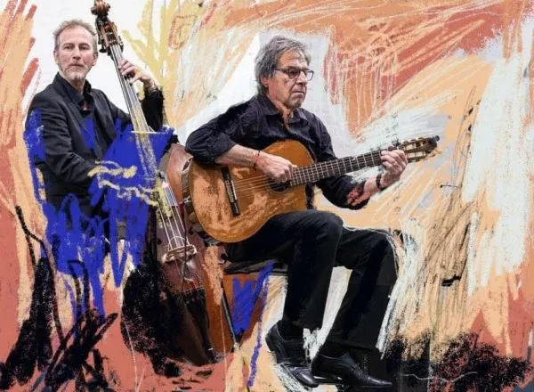 schilderij van twee muzikanten