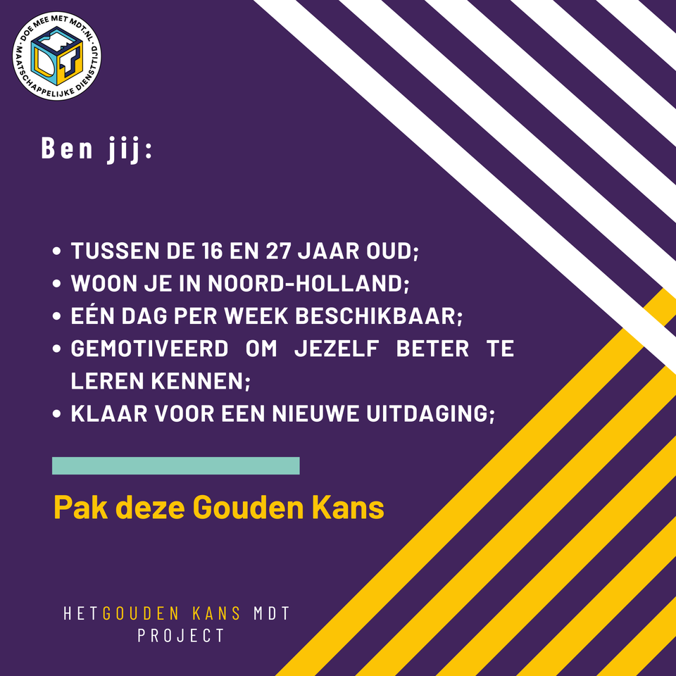 Het Gouden Kans MDT Project flyer