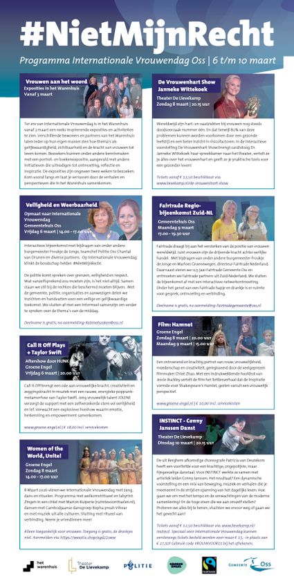 Programma van internationale vrouwendag