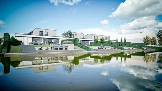 Wonen in Mondriaan woningen aan het water in Lelystad, Flevoland