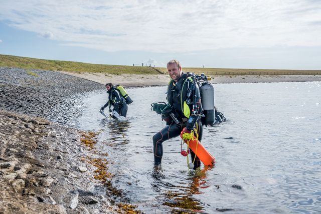 Duikers bij nationaal park Oosterschelde