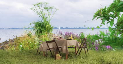 Eilandtafel op forteiland pampus