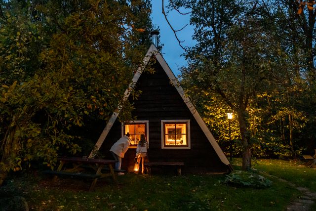 Overnachten huisje donker