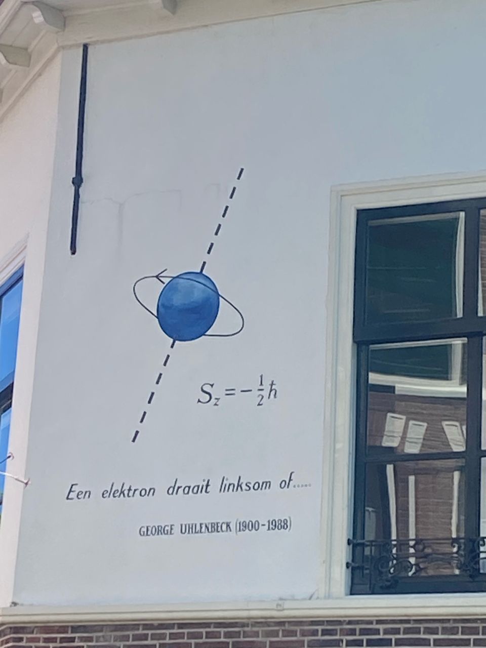 Elektronspin muurformule linkerkant Leiden