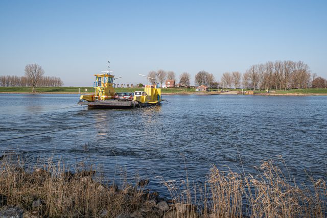 Ferry across the Meuse River