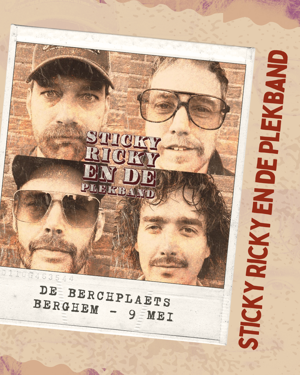 Poster bandjesavond Sticky Ricky en de Plekband