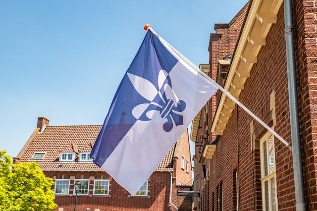 Blauw-witte vlag van Scherpenzeel.