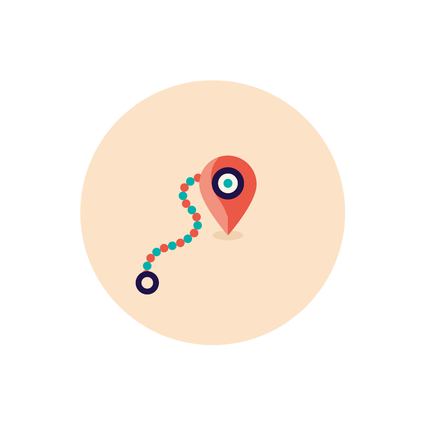 route illustratie