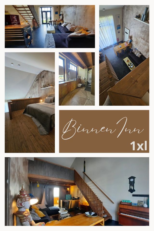 voor 2-6 personen met boomhut, 3 slaapkamers en (gestemde) piano.