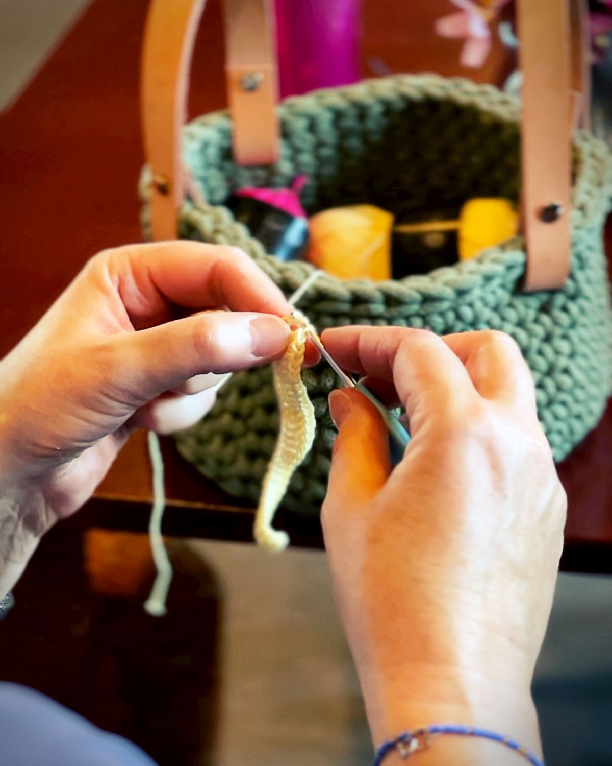 Breien en haken tijdens de film