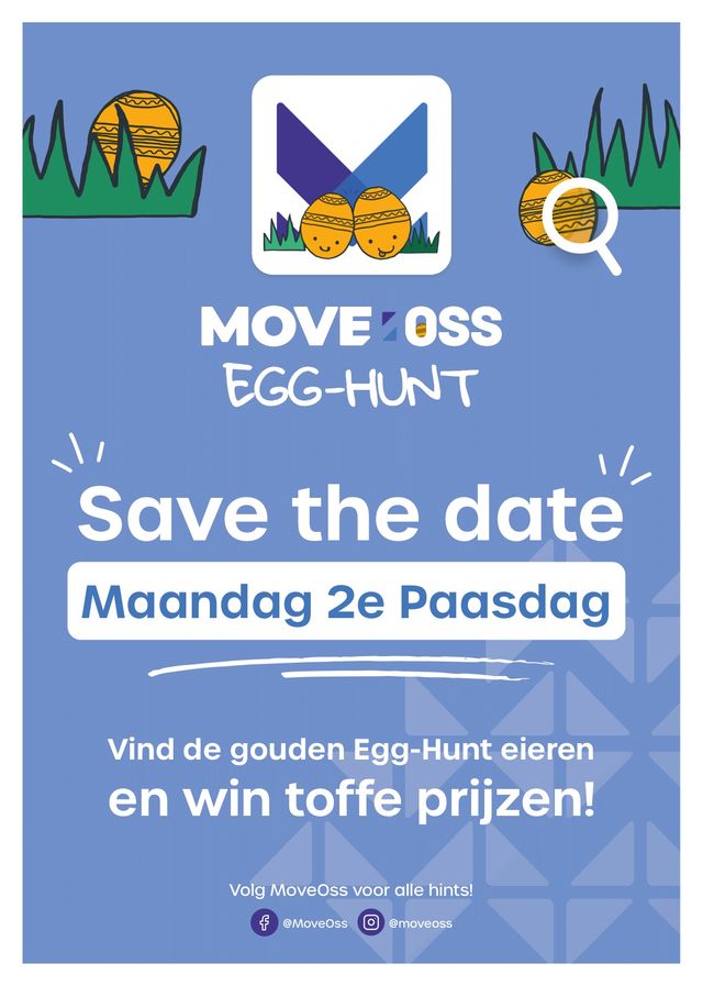 Poster  MoveOss Egg-hunt voorkant