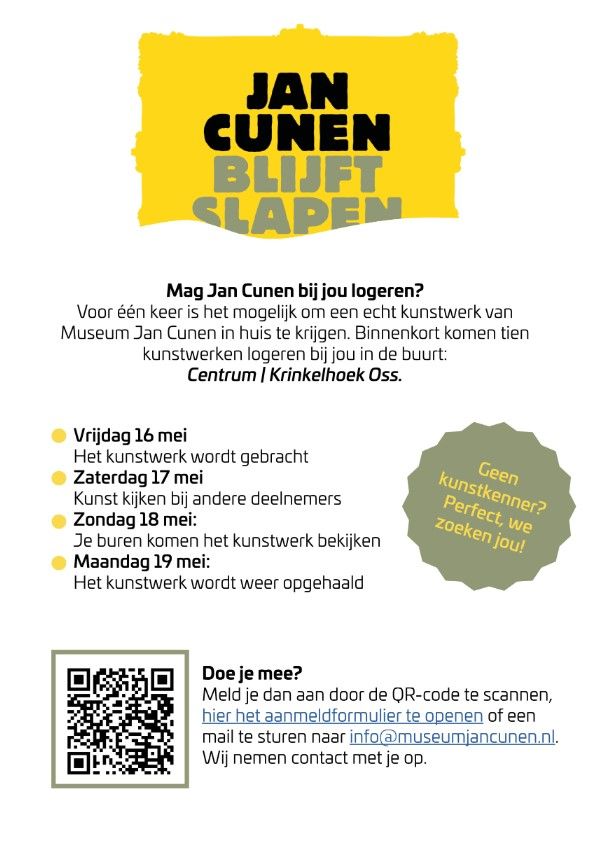Flyer Museum Jan Cunen blijft slapen