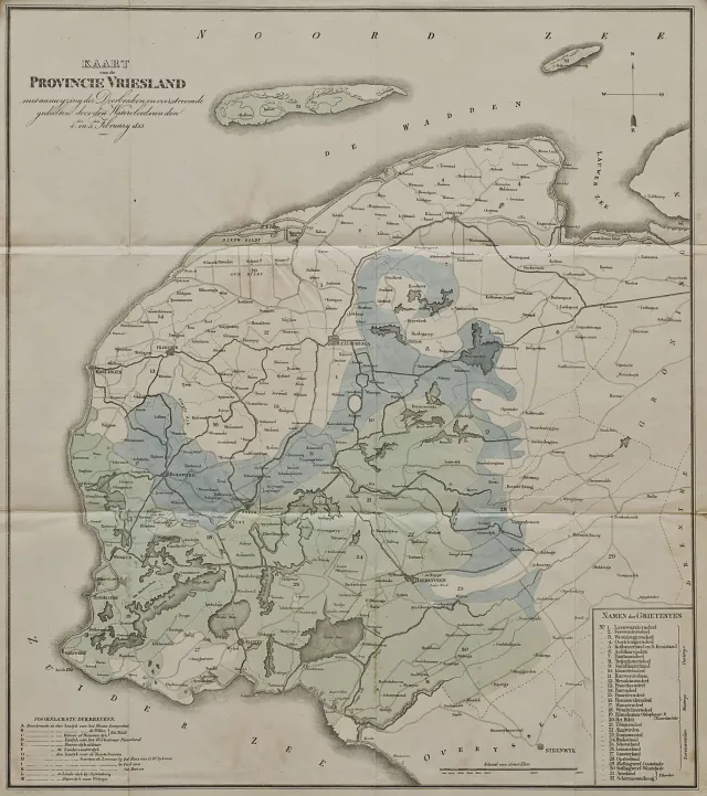 Kaart Watersnood 1825