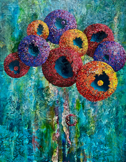 Kleurrijk schilderij