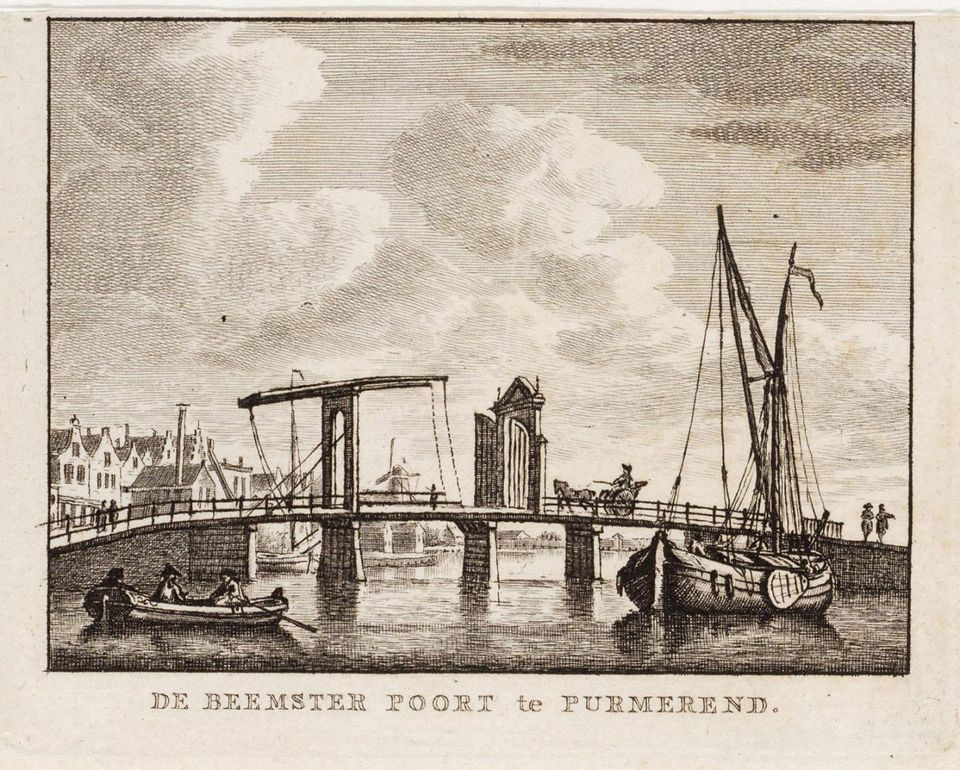 Een ets van de Beemster poort