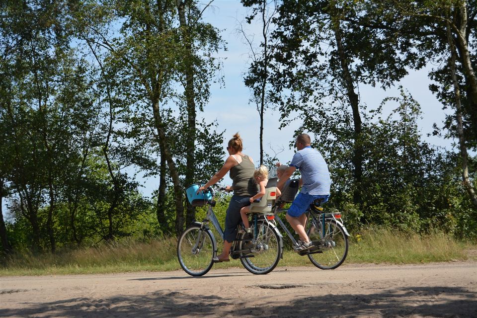 Gezin op de fiets