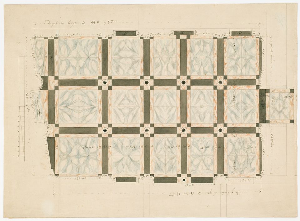 Ontwerptekening vloer Stadshuis Weesp