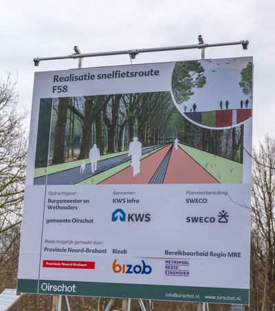 Bord fietsroute f58