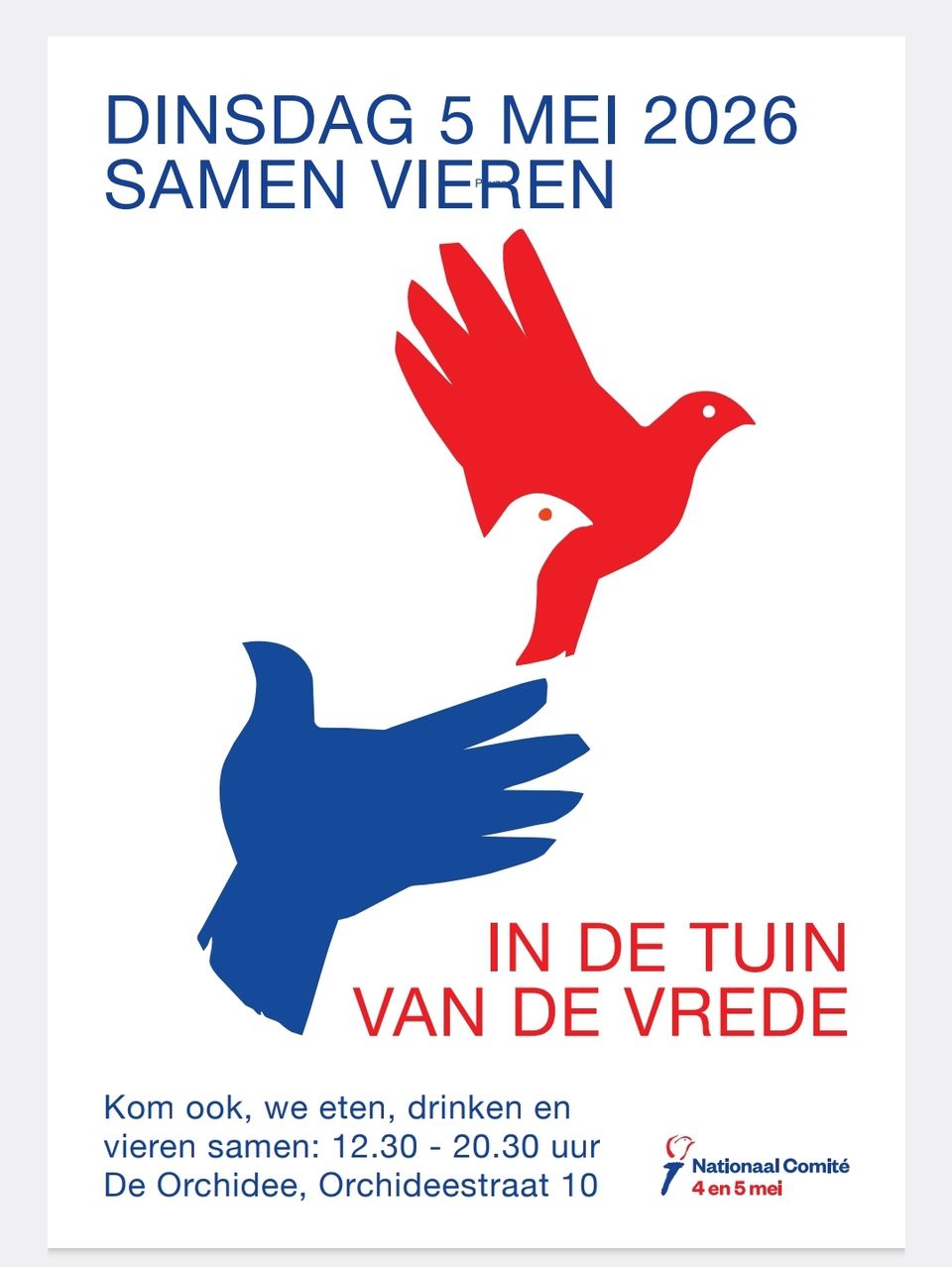 5 mei samen vieren in de tuin van de Vrede