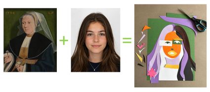 Mix match zelfportret - van inspiratiebron en pasfoto naar collage kunstwerk