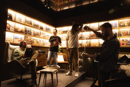 v.l.n.r.: Peter Eschgfäller, Marijn aan de Stegge, Menzo Dijkstra en Troy Rondon Guasque