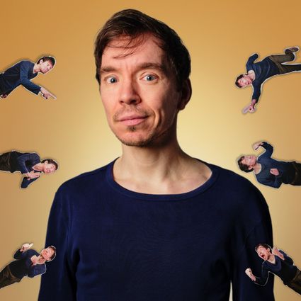 Fabain Franciscus in het groot en langs de kanten kleine foto's van Fabian.