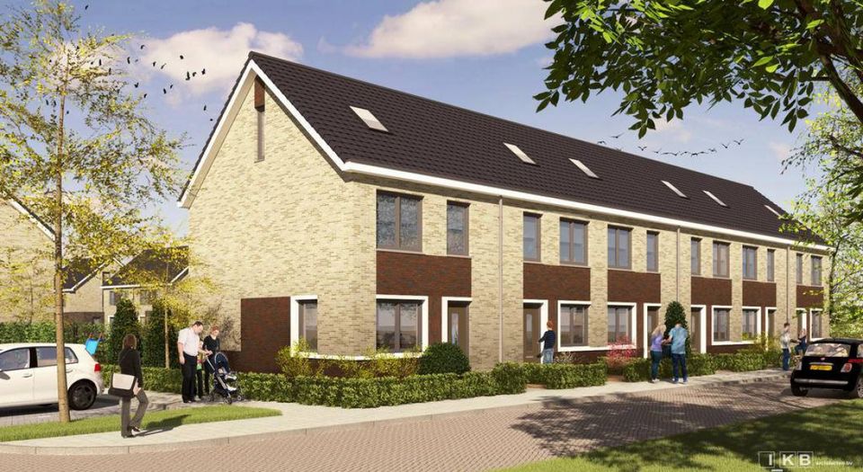 Rijtjeswoningen in de Polderwijk in Zeewolde, Flevoland