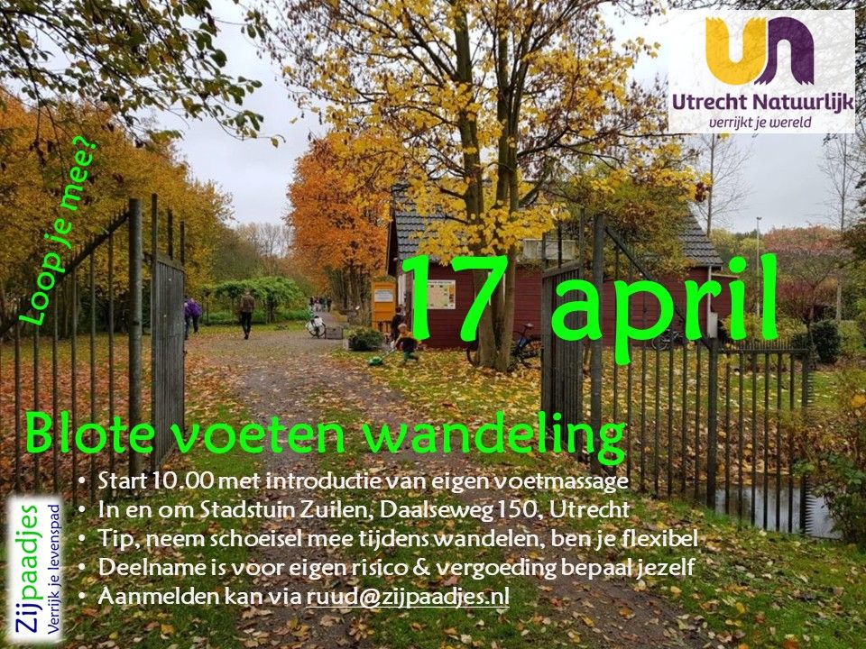 Blote voeten wandeling
