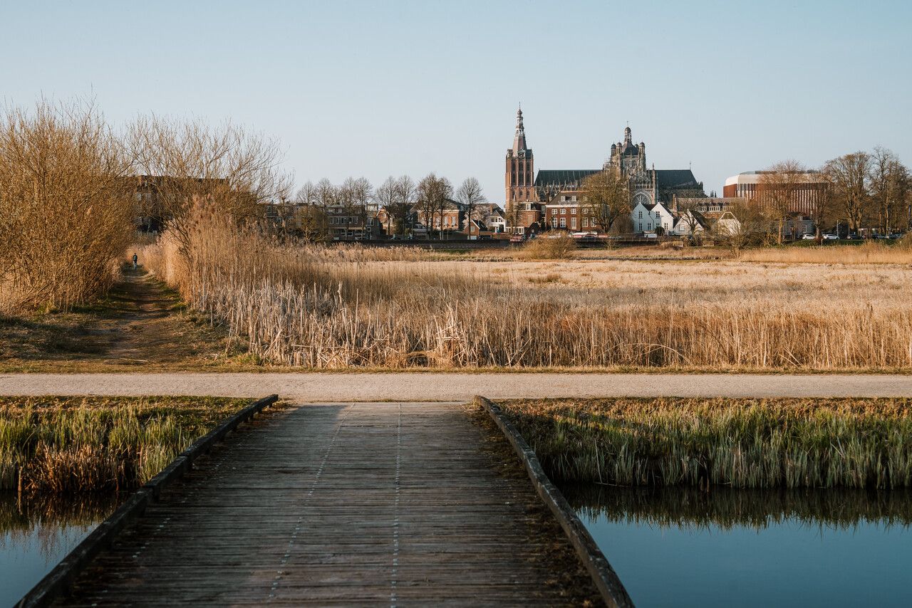 Bossche Broek fietspad met Sint Jan