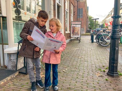 Foto van kinderen met speurtocht