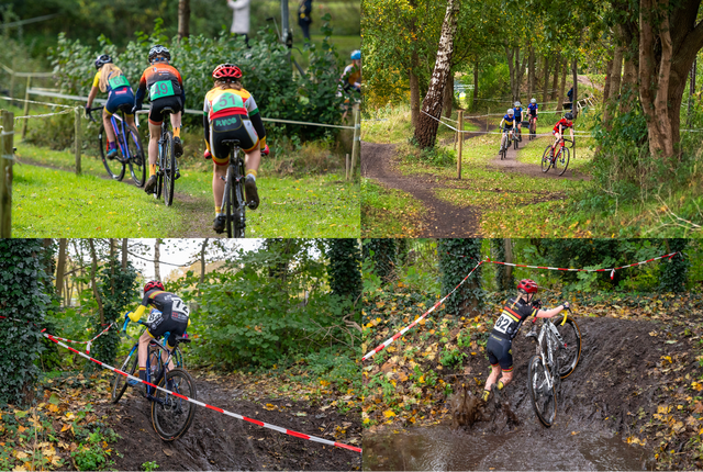 jongeren op de racefiets tijdens de Jeugdveldrit