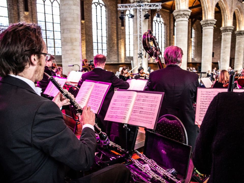 Matthaus Passion zicht op muzikanten
