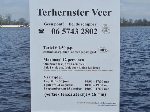 Vaartijden Terhernsterveer