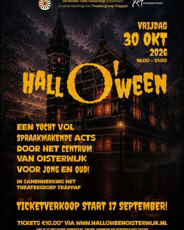 Affiche HallO'weentocht centrum Oisterwijk