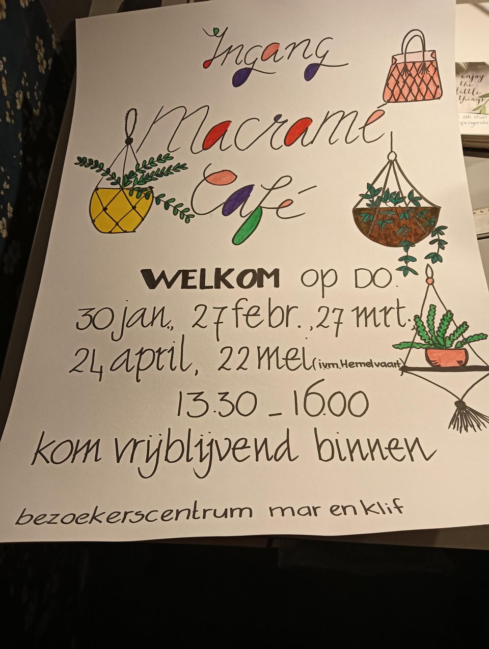 Macramé Café bij Bezoekerscentrum Mar & Klif